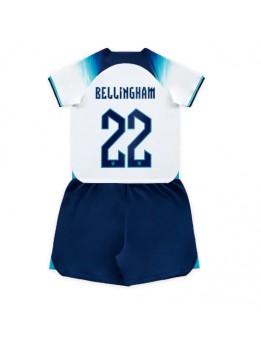 Billige England Jude Bellingham #22 Hjemmedraktsett Barn VM 2022 Kortermet (+ Korte bukser)